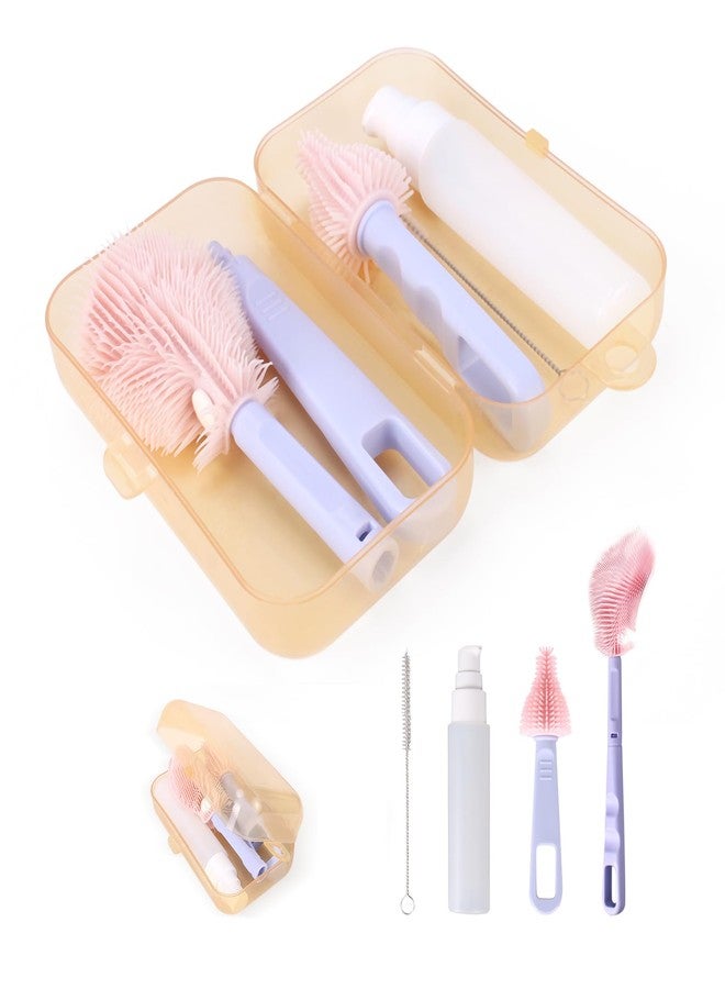 KEUYE Breast Pump Cleaning Brush Kit, BPA Free Bottle Nipple Straw Cleaner Set for Haakaa Momcozy Lansinoh Willow Breast Pump Wipes - Image 1